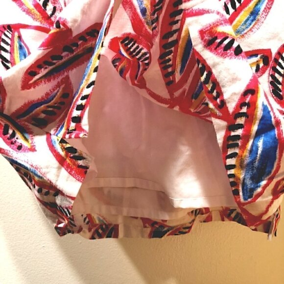 J Crew Women's M Asym Open Shoulder Floral Dress - Picture 10 of 12